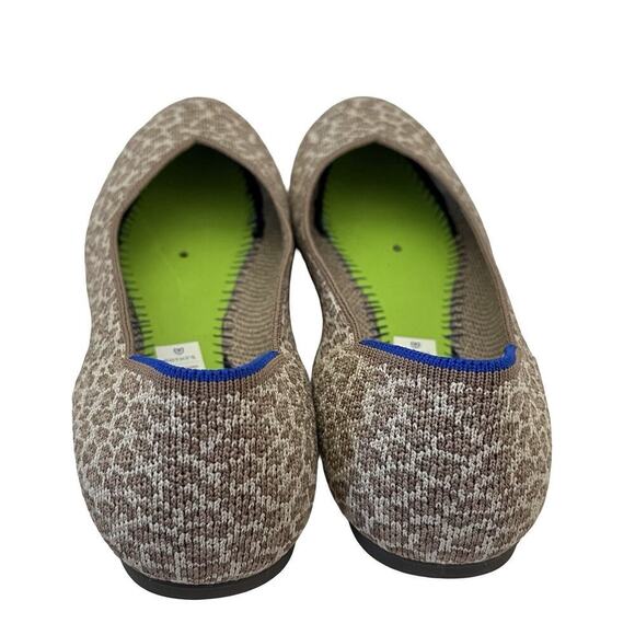 Rothy's Flat Cheetah Print Knit Slip On Shoes Size 8.5 Animal Print Machine Wash - Picture 5 of 7